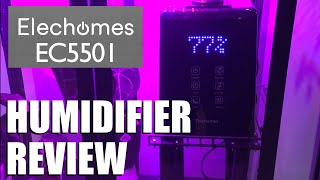 HUMIDIFIER REVIEW AND UNBOXING Elechomes EC5501  Humidity for plants in an IKEA greenhouse cabinet [upl. by Izawa232]