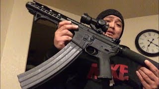 600 Budget AR 15 Pistol 75quot Barrel w 10quot Slim Line Keymod Custom Build [upl. by Fonda]