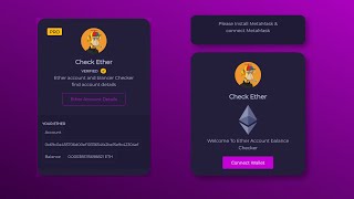 Web3 Project  Connect Web3 Application With MetaMask Project  Check Transaction Ether web3 [upl. by Drain]