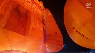 WATCH Hot air balloons glow on Day 1 of the Philippine International Hot Air Balloon Festival [upl. by Irrem]