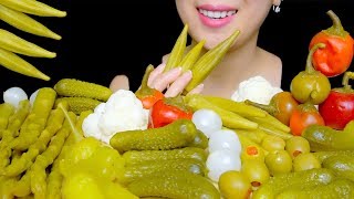 PICKLED VEGETABLES ASMR  VEGGIES PLATTER  EATING SOUNDS NO TALKING  TracyN ASMR [upl. by Johnston849]