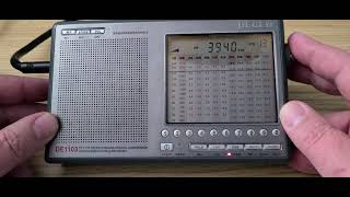 Degen DE1103 Tuning 3000  4000 kHz Shortwave Utility broadcast and 80 meter band signals SSB AM [upl. by Bucky519]