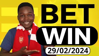 FOOTBALL PREDICTIONS TODAY 29022024 SOCCER PREDICTIONS TODAY  BETTING TIPS footballpredictions [upl. by Meekah]