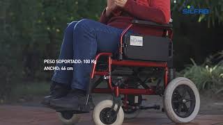 SILLA DE RUEDAS MOTORIZADA con plegado super compacto S1105PL [upl. by Attennek]