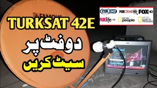 Turksat 42E KU Dish Setting on 2 Feet Dish Anteena [upl. by Nanfa806]