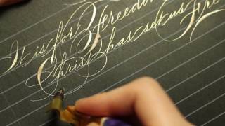 Writing Galatians 51 in Ornamental Penmanship by Master Penman Connie Chen [upl. by Lehcin]