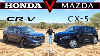 BATTLE OF THE BEST  2023 Honda CRV vs 2023 Mazda CX5 Comparison [upl. by Hufnagel915]