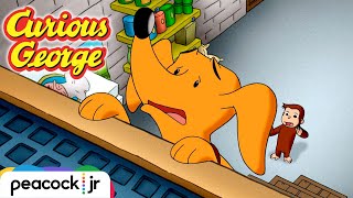 Stuck in the BASEMENT George amp Hundleys Great Escape  CURIOUS GEORGE [upl. by Nonek276]