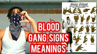 BLOOD GANG SIGNS MEANINGS [upl. by Dempsey]