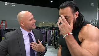 Drew McIntyre talks with Adam Pearce at Backstage Raw Jul 22 2024 [upl. by Audrit]