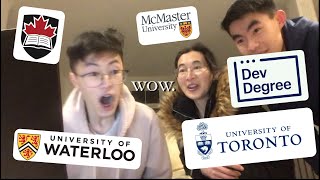 CANADIAN UNIVERSITY DECISION REACTIONS 2022 Waterloo UofT Mac amp More  Justin L [upl. by Nyrak]