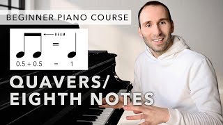 Beginner Piano Course Level 2  1 How to play Quavers Eighth Notes [upl. by Aroved]