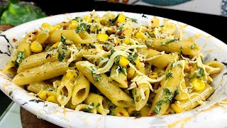 Spinach Corn Pasta Recipe  Kids Tiffin Recipe  Back To School Recipe  Corn Cheese Pasta Recipe [upl. by Eileek]