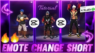 FF Emote Change Short Edit ✨🥰 Capcut Video Editing Tutorial 🔥 Viral FF Short Edit 📈 [upl. by Anees]