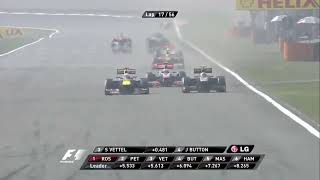 Sebastian Vettel overtake on Vitaly Petrov Chinese GP 2011 [upl. by Pirri]