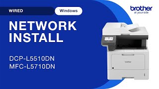 Install DCPL5510DW on a wired network  Windows [upl. by Marek]