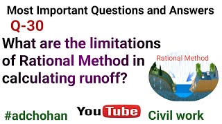 Drainage work Rational MethodInterview Questions and Answers Most Important Questions amp Answers [upl. by Eigroeg]