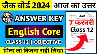 Answer Key English Core Class 12 Jac Board 2024  Jac Board Class 12 English Core Answer Key 2024 [upl. by Abihsat]