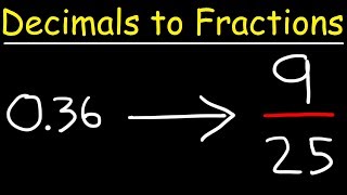 How To Convert Decimals to Fractions [upl. by Giza952]