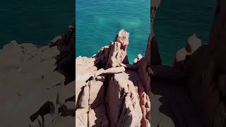 Rocce Rosse Arbatax sardegna beach travel nature drone reels beautifuldestinations [upl. by Kimber886]