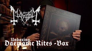 ⭕ Mayhem  Daemonic Rites  Box and vinyls unboxing [upl. by Ilka408]