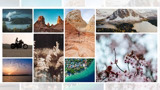 Responsive Image Gallery Using Only CSS Grid [upl. by Ehtyaf]