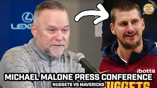 Michael Malone Jokes About Jokic amp the MVP Race after He DOMINATED Mavs [upl. by Pace128]