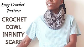 Easy Crochet Infinity Scarf Pattern  Moments in Paris Crochet Scarf [upl. by Bekaj]