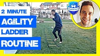 2 Minute Soccer Agility Ladder Drills Routine Exercises amp Workout For Beginners [upl. by Jena844]