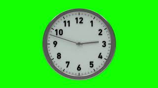 FREE HD Green Screen  LOOPING 24 HOUR SPINNING CLOCK [upl. by Sirrah250]