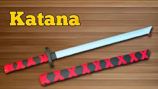 How To Make A Paper Sword  How To Make A Katana Out Of Paper  Ninja Weapons [upl. by Norford892]