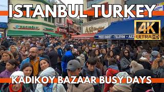 ISTANBUL TURKEY BUSY DAYS CHRISTMAS 20232024 IN KADIKOY BAZAAR SHOPSRESTAURANTSSTREET FOODS [upl. by Homerus]