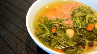 Watercress with pork rib soup 西洋菜排骨汤 [upl. by Epner]