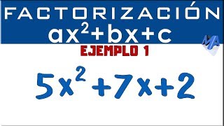 Factorización Trinomio de la forma ax2bxc [upl. by Noned]