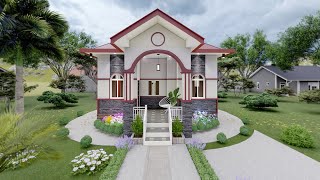 BUNGALOW HOUSE DESIGN 42 SQM  3 BEDROOM  Smart House Design for Small Area [upl. by Gierk222]