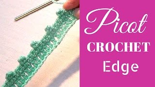 Crochet Picot Edging  Crochet Edges [upl. by Anitra]