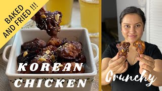 Crispy Baked Korean Fried Chicken  All The Flavor With No Oil  Naz It Ups Kitchen [upl. by Nunci]