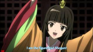 Oda Nobuna no Yabou Imagawa Yoshimoto Singing and fan dancing [upl. by Hultin]