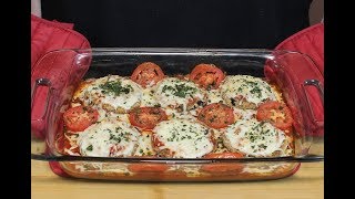 Baked Eggplant Parmesan Dont forget the Mozzarella [upl. by Delbert291]