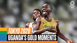 🇺🇬 🥇 Ugandas gold medal moments at Tokyo2020  Anthems [upl. by Paderna376]