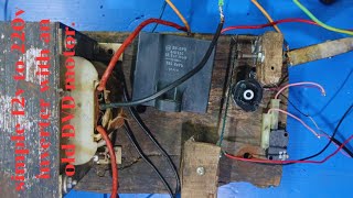 How to make a simple 12v to 220v inverter with an old DVD motorinverter 12v [upl. by Nylhsoj]