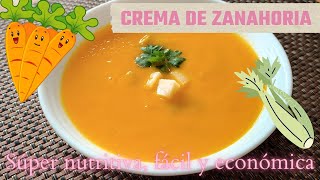 Crema de zanahoria con apio Receta fácil y económica [upl. by Gladi457]