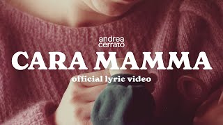 Andrea Cerrato  CARA MAMMA Official lyric video [upl. by Ihsar374]