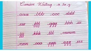 Cursive handwriting l beginners calligraphy l a to z letters l cursive basic strokes [upl. by Tomlin]