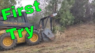 First Use with a Masticator Land Clearing Tree Mulcher [upl. by Nymrak426]