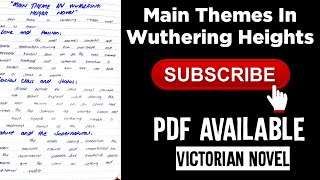 Question Main themes in wuthering heights Novel [upl. by Grassi]