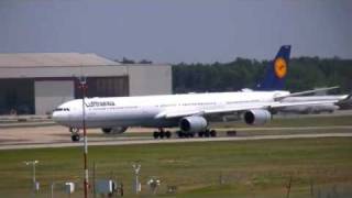 Lufthansa A340600 in Charlotte [upl. by Trebo]