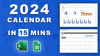 2024 Calendar template in Microsoft Excel [upl. by Aztiley]