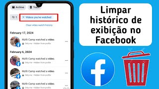 Como EXCLUIR HISTÓRICO DE VIDEOS ASSISTIDOS do FACEBOOK 2024 [upl. by Alard]