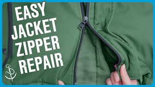 How to Fix and Replace Any Broken Jacket Zipper [upl. by Atiuqrahc]